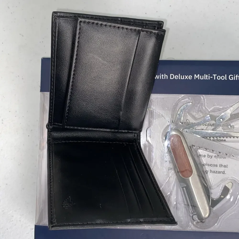 Dockers Mens Wallet Extra Capacity RFID With Deluxe Multi-tool Tool Gift Set NEW
